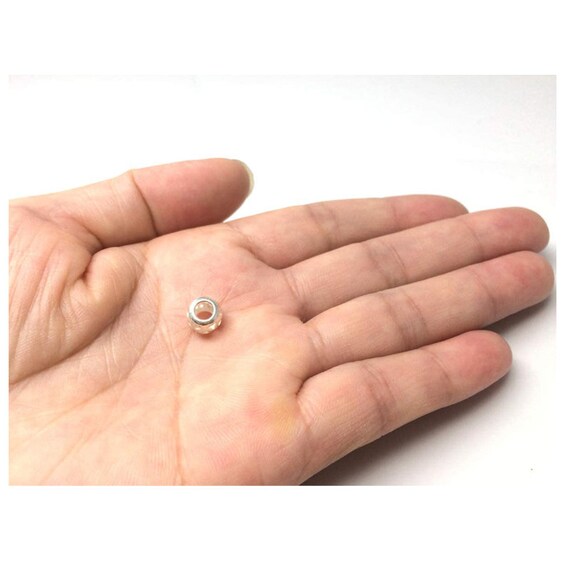 Approx 1 mm trou 30pcs SP Coeur Perles/entretoises 5 mm bijoux ou Craft Making Approx 1 mm trou 30pcs SP Coeur Perles/entretoises 5 mm bijoux ou Craft Making