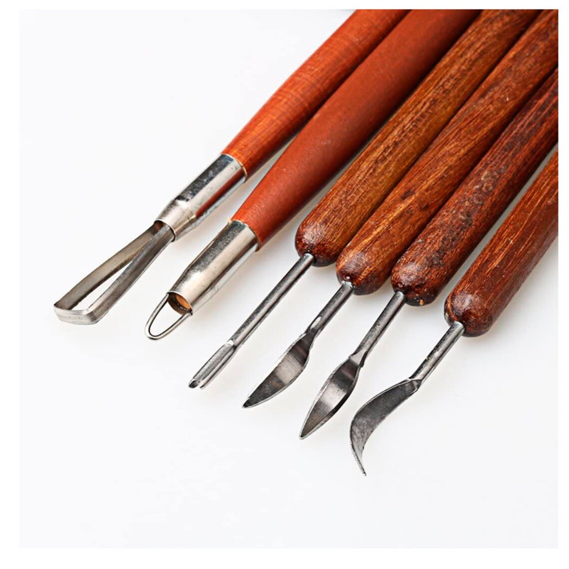 Road 6Pcs Clay Sculpting Tools Pottery Tools Wooden Handle Etsy