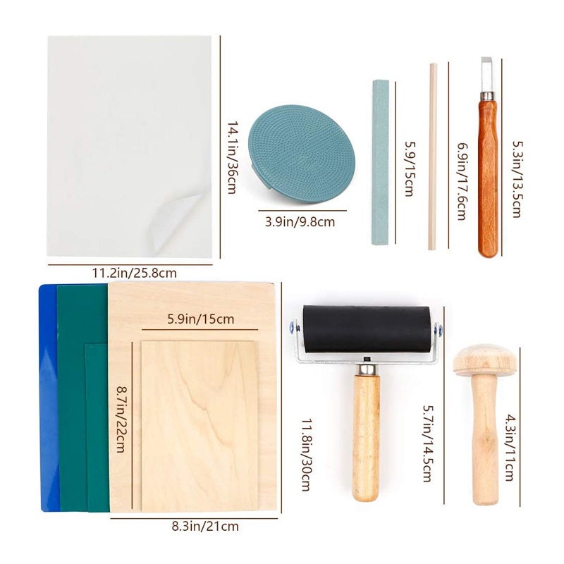 Rubber Stamp Making Kit Block Printing Starter Tool Kit Etsy