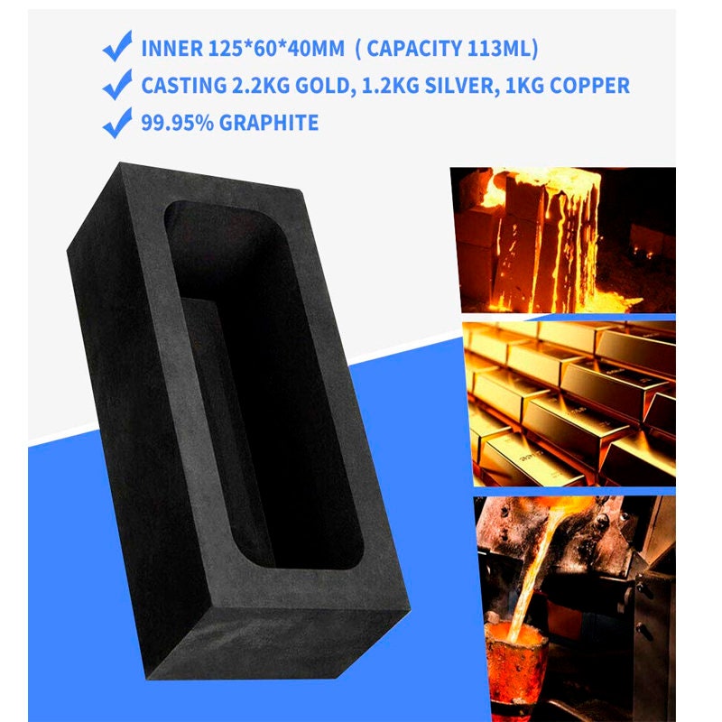 Melting Furnace Kit Propane Graphite Crucible Tongs 1300°C Casting