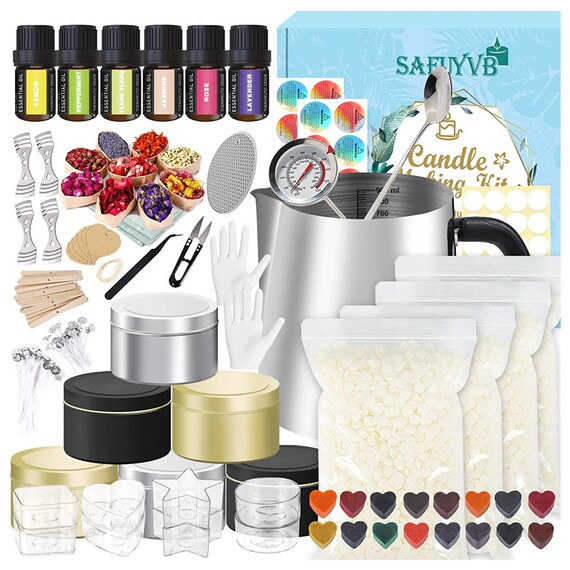 SAEUYVB Candle Making Kit - Candle Making Kit for Adults - Soy Candle Kit - Candle  Making Supplies - DIY Starter Scented Soy Candle Making Kit - Perfect  Decoration for Family Life