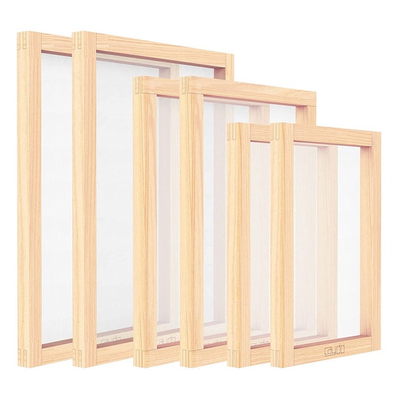 6 Pieces 3 Size Wood Silk Screen Printing Frame With Mesh for Screen  Printing, 10 X 14 Inch, 8 X 12 Inch, 6 X 10 Inch 