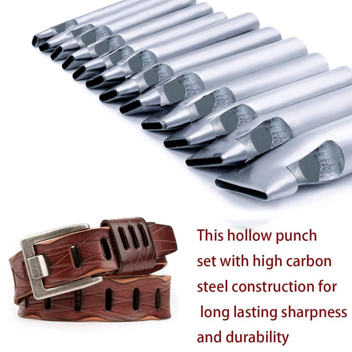 12 Pcs Leather Craft Hole Punch Set 25mm Oval Shape Punch Etsy