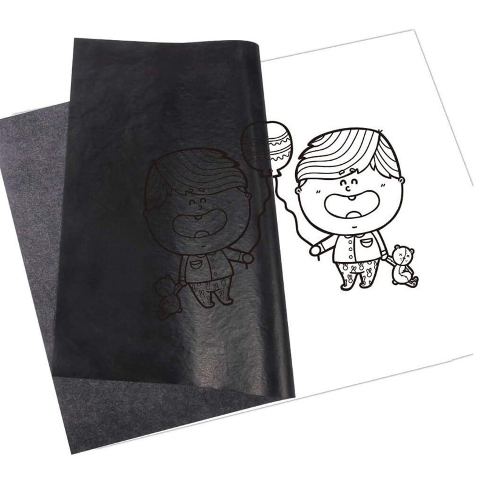 200 Sheets Carbon Paper Graphite Paper Black Carbon Transfer - Etsy