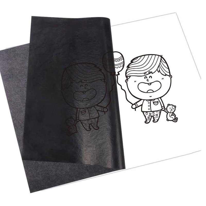 Raimarket 200 Sheets Black Carbon Paper for Tracing on Fabric | Carbon Paper for Tracing on Wood & Canvas, Tracing Paper for Drawing Sewing Patterns