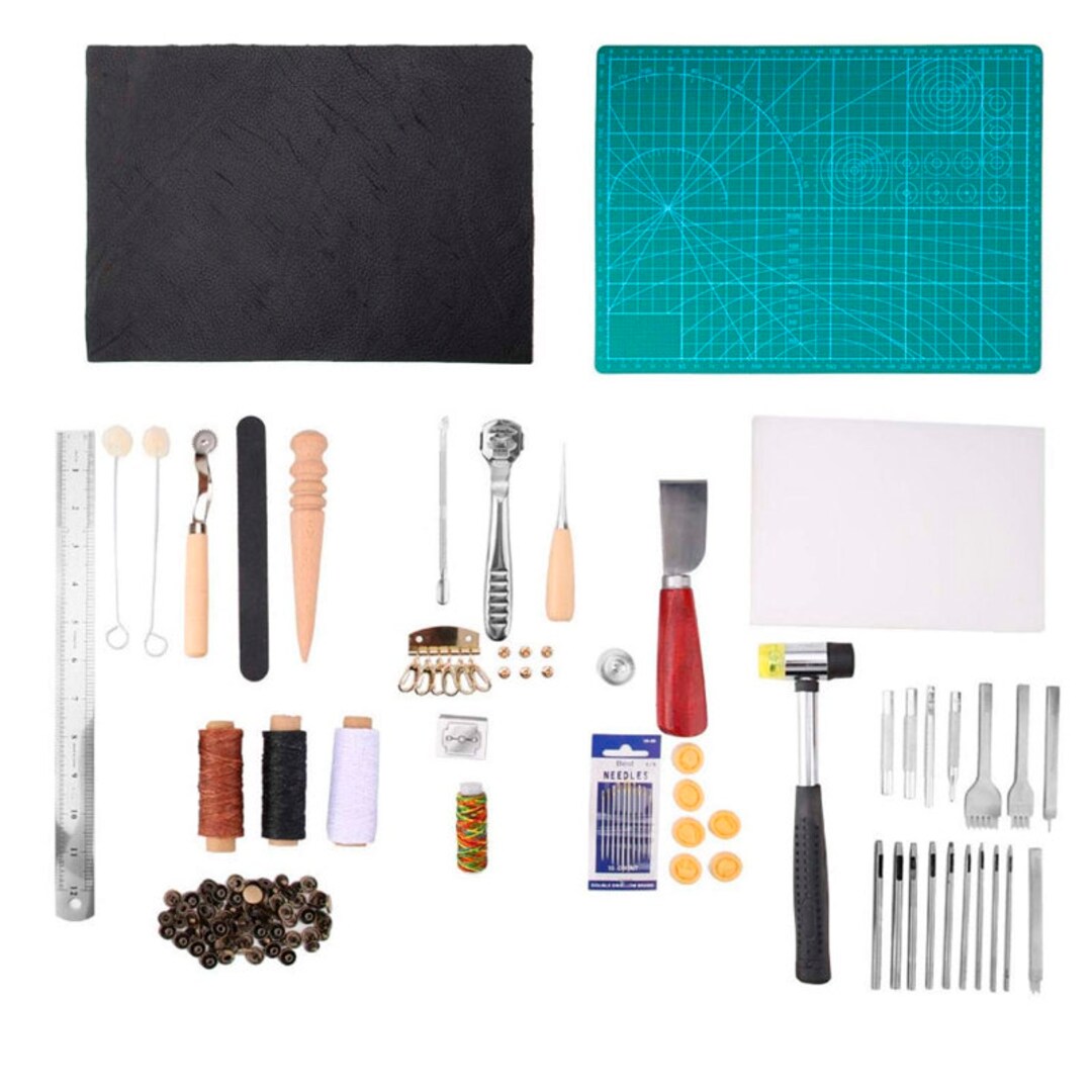 Leather Tool Box Leather Craft Tool Kits DIY for Stitching Etsy