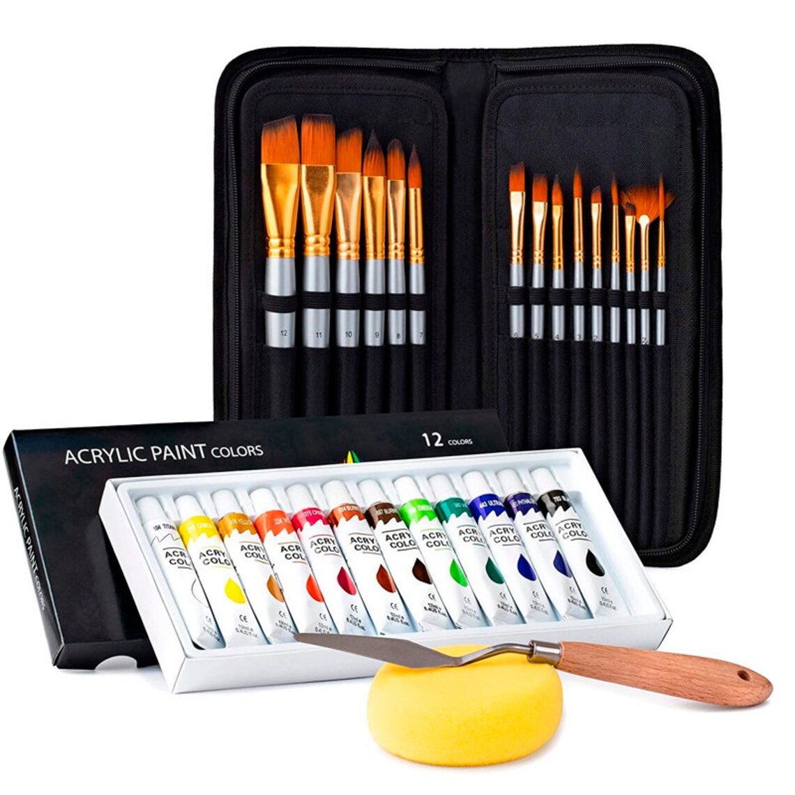 Acrylic Paint Brush Set With 15 Paint Brushes For Acrylic Etsy