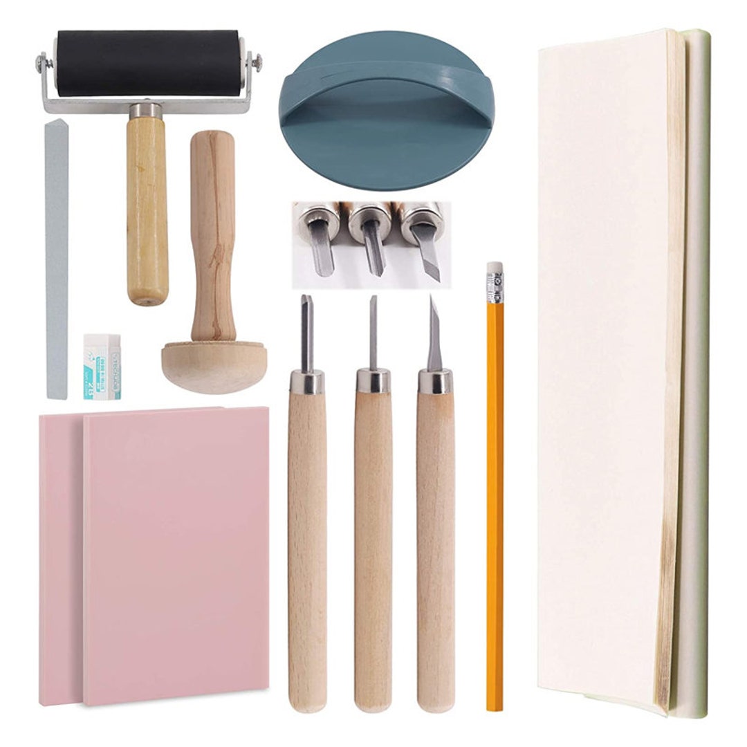 39 Pcs Rubber Stamp Making Kit, Printing Starter Tool Kit With Carving