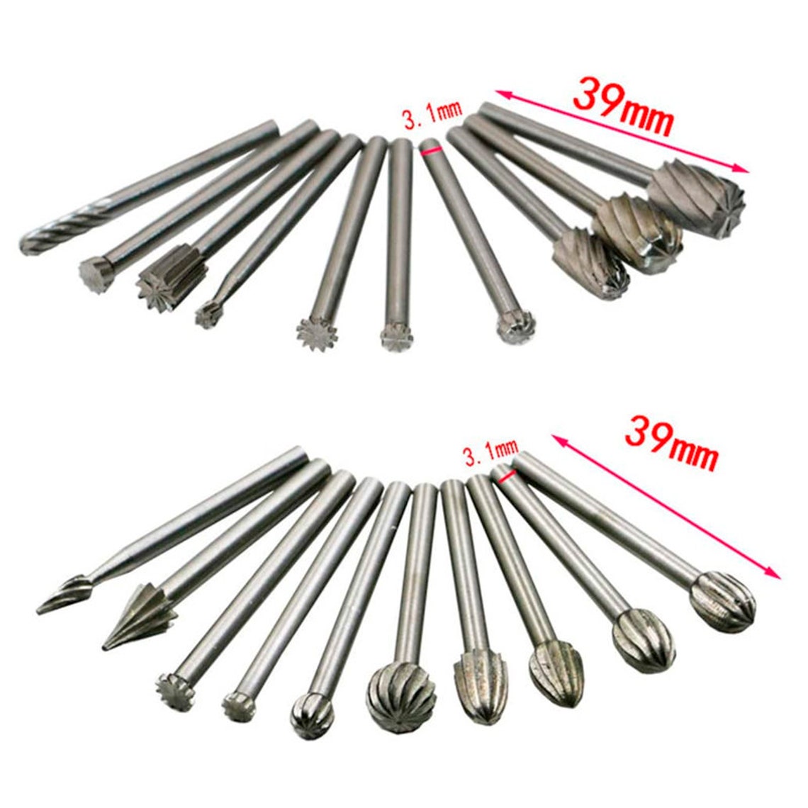 20Pc Carbide Router Bit Set Tungsten Carbide Rotary Burr Set Etsy