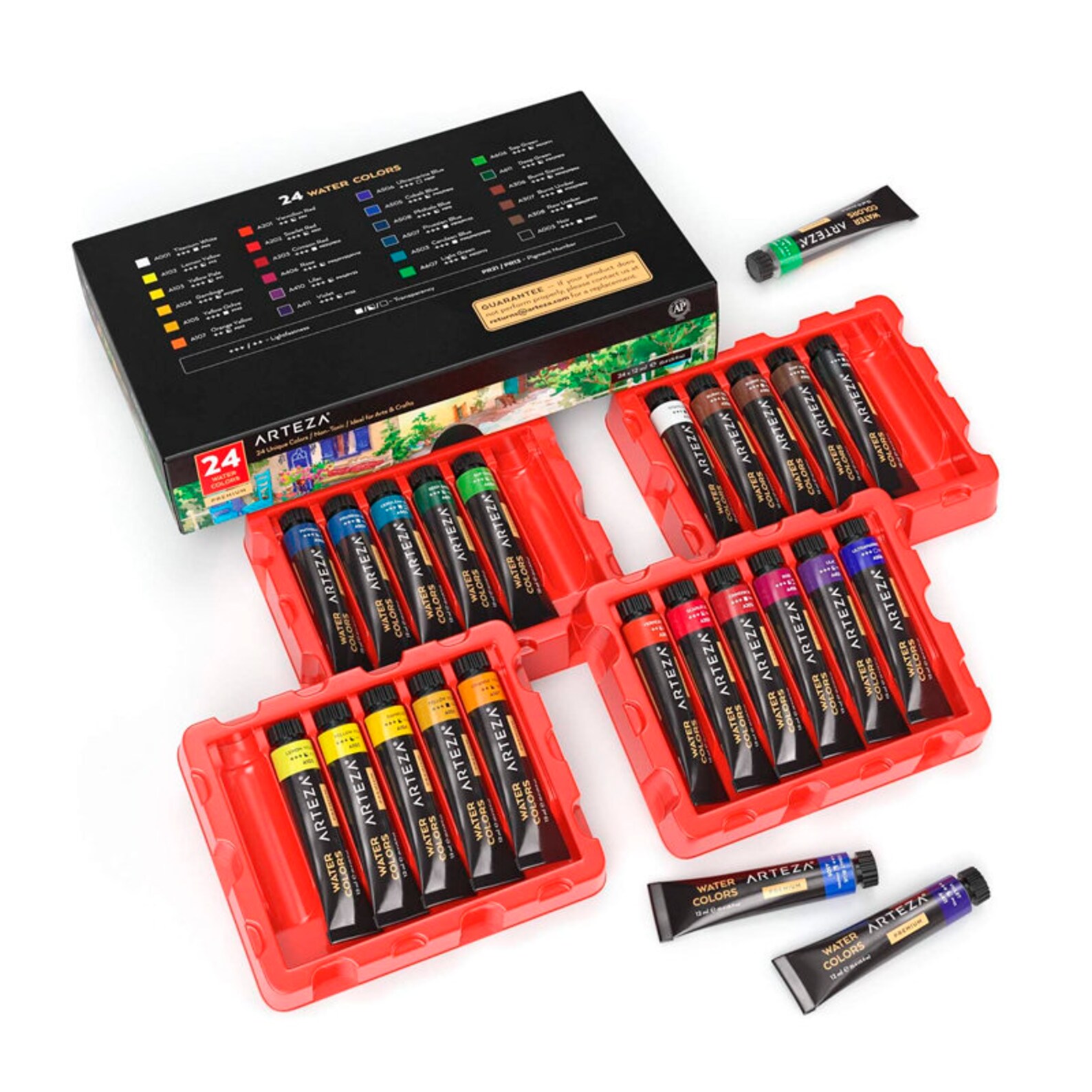 Set of 24 Colors/tubes 12ml/0.4 Oz With Storage Box Non Etsy