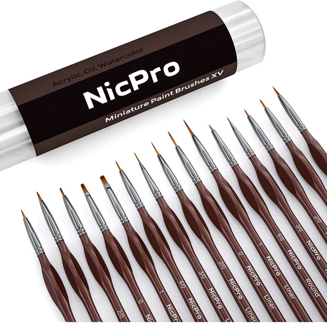 Nicpro Sable Watercolor Brushes Set Professional, 12 PCS Artist Paint