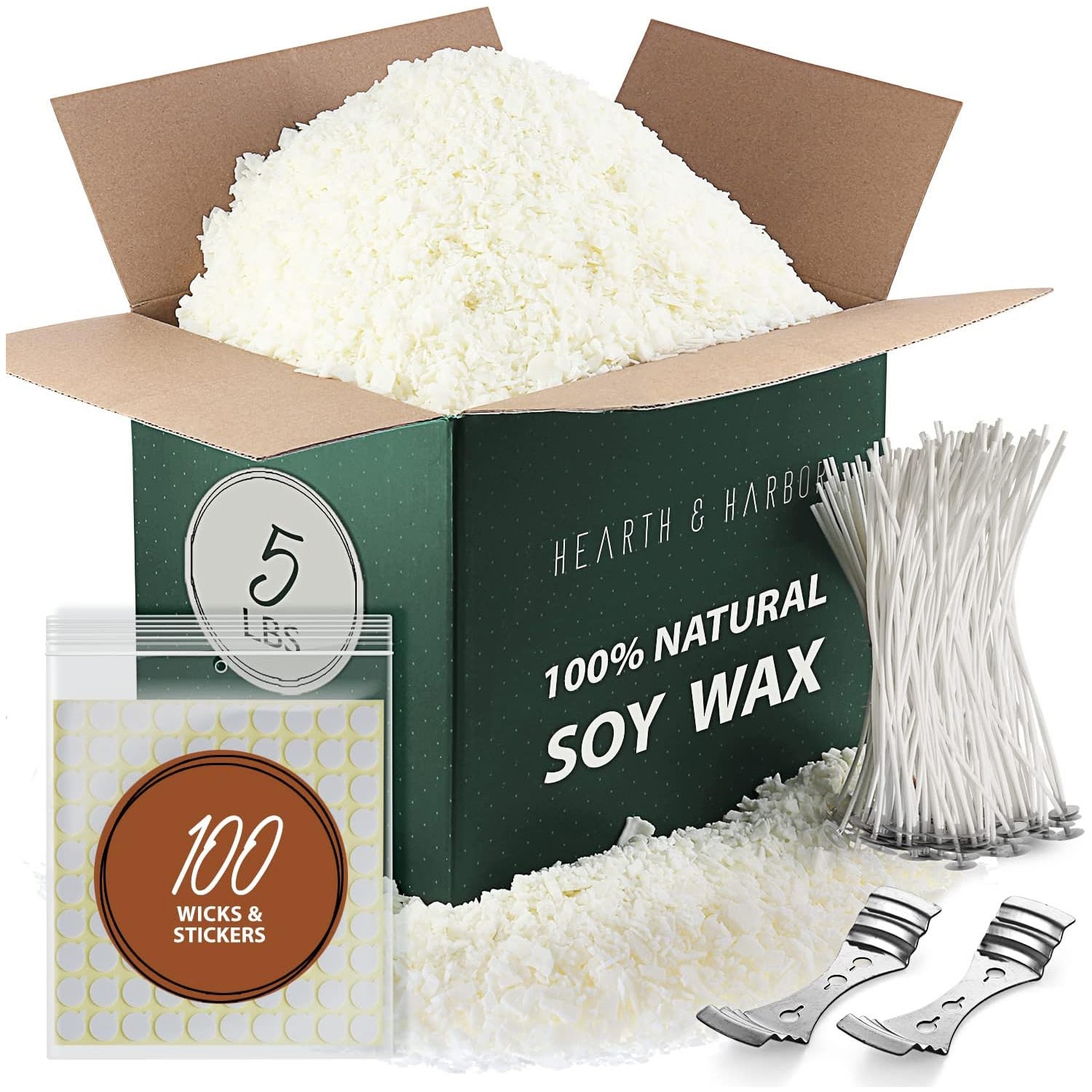 Hearts & Crafts Natural Soy Wax for Candle Making Natural Soy Wax