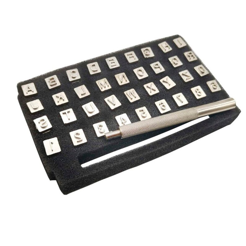 Capital Letters and Numbers Stamp Set 1/4/6mm Alphabet Stamp Etsy