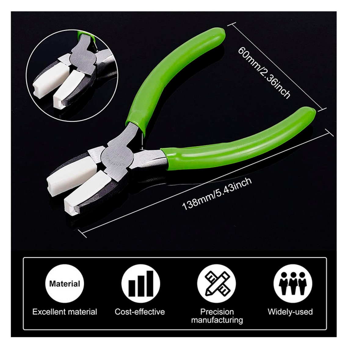 Double Nylon Jaw Pliers Flat Nose Pliers With Adhesive Jaws Etsy
