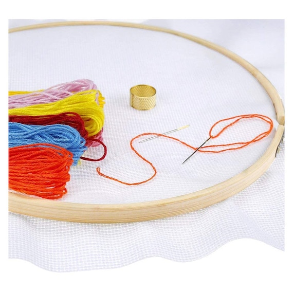 Caydo 3 Size Embroidery Hoops Big Size 8 inch, 10 inch, 12 inch Wooden  Round Adjustable Bamboo Circle Cross Stitch Hoop Ring for Art Craft Handy  Sewing