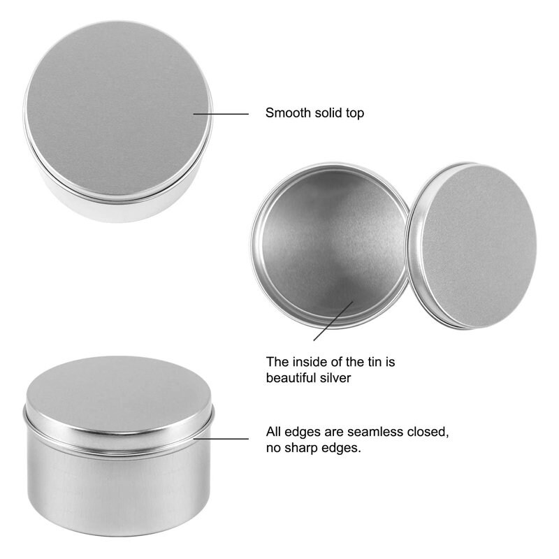 24 Pack Candle Tins 8oz Round Metal Tins With Lids for Candle Etsy