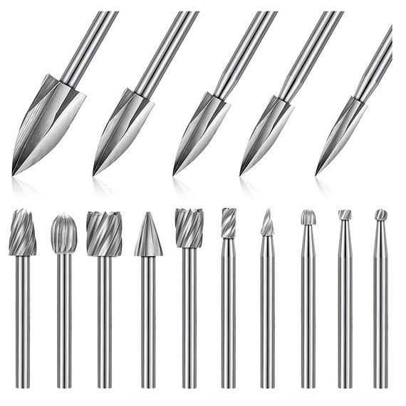 15 Pieces Wood Carving and Engraving Drill Bit Set Including Etsy