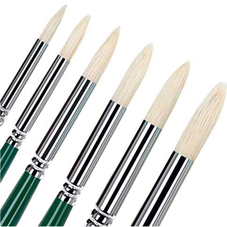 Bristle Pointed Round Brush Art Paint Brushes for Etsy