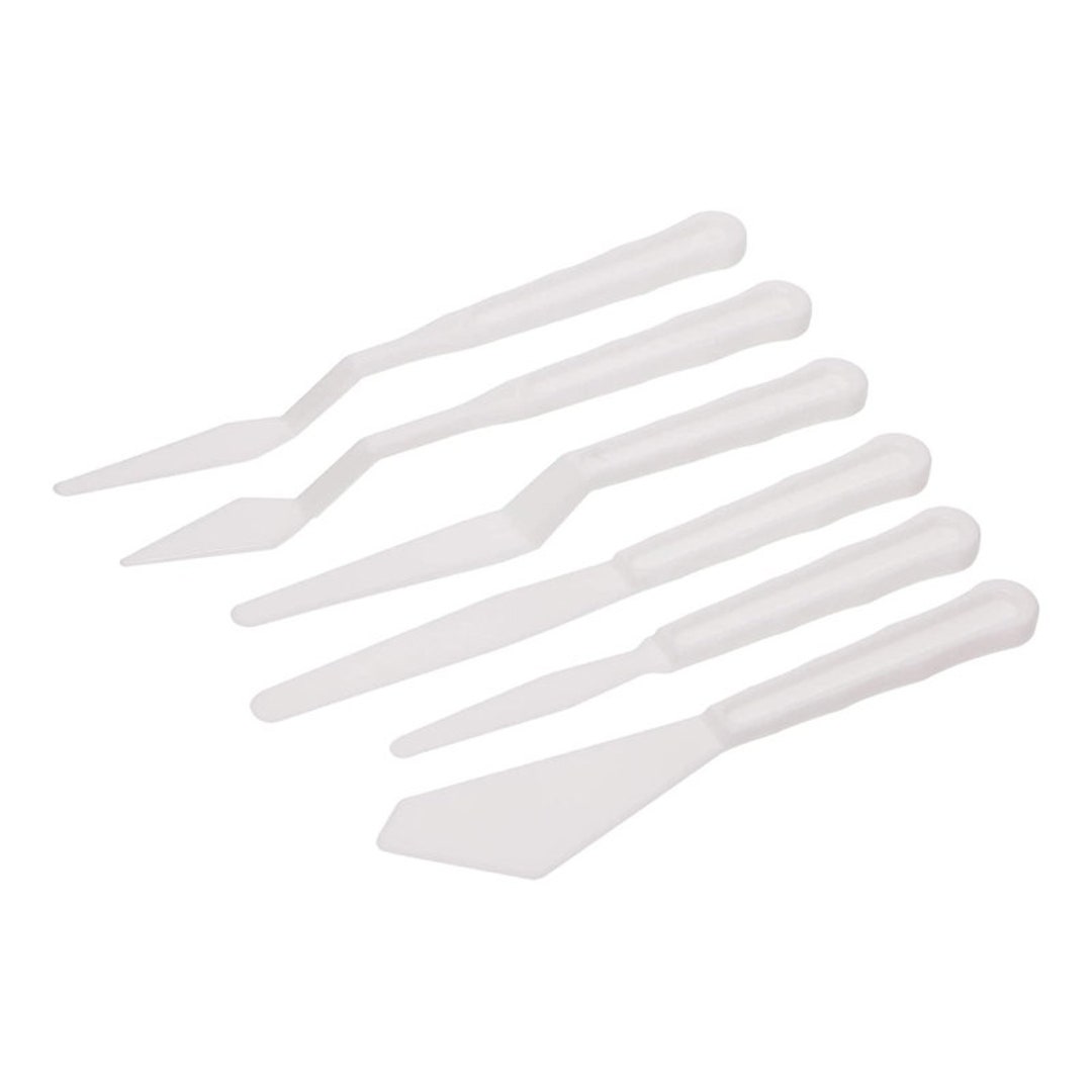 Penta Angel Plastic Painting Palette Knives Set 6pcs White Art Artist Paint  Spatula Tools -  Israel