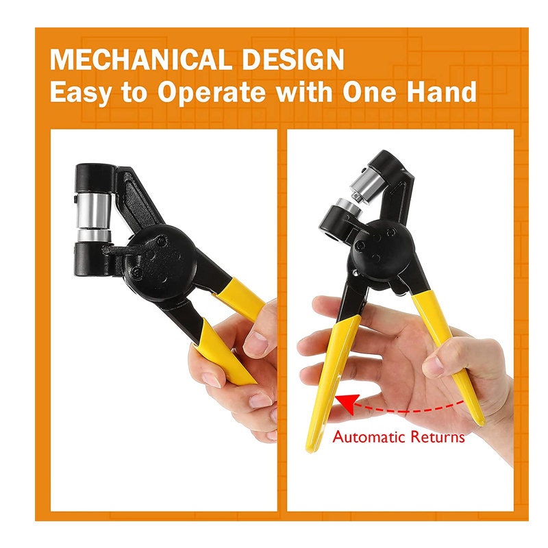 3/8 Inch 10mm Grommet Plier Kit With Hollow Hole Punch Tool Etsy