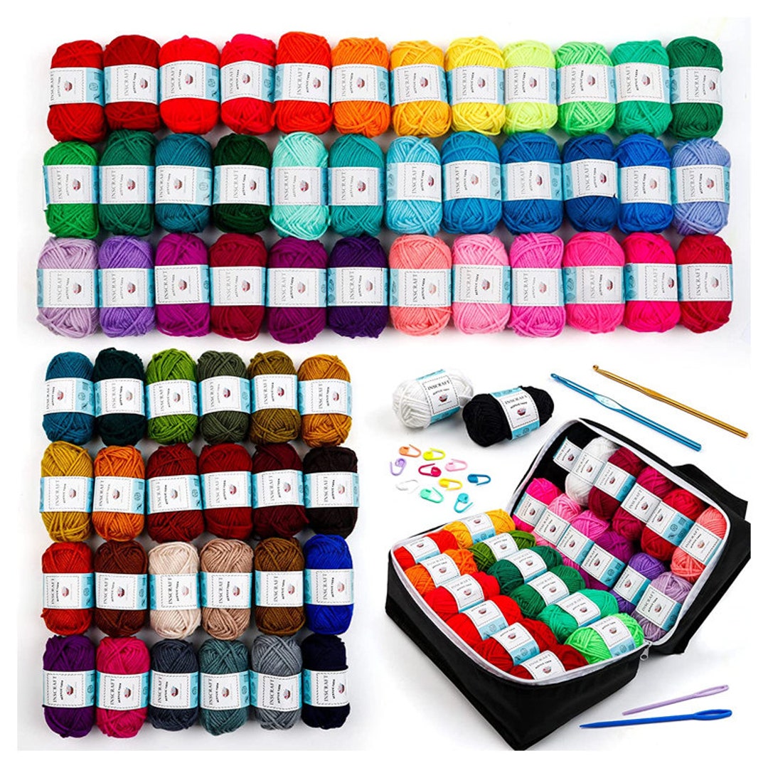 62 Acrylic Yarn Skeins 2170 Yards Yarn for Knitting and Etsy