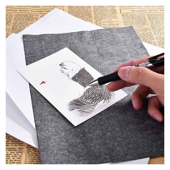 200 Sheets Carbon Paper Graphite Paper Black Carbon Transfer - Etsy