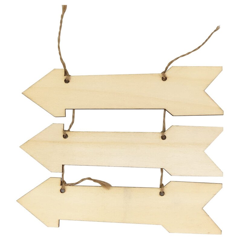 20 Pack Blank Wood Arrow Signs Crafts Unfinished Wood Arrow Etsy