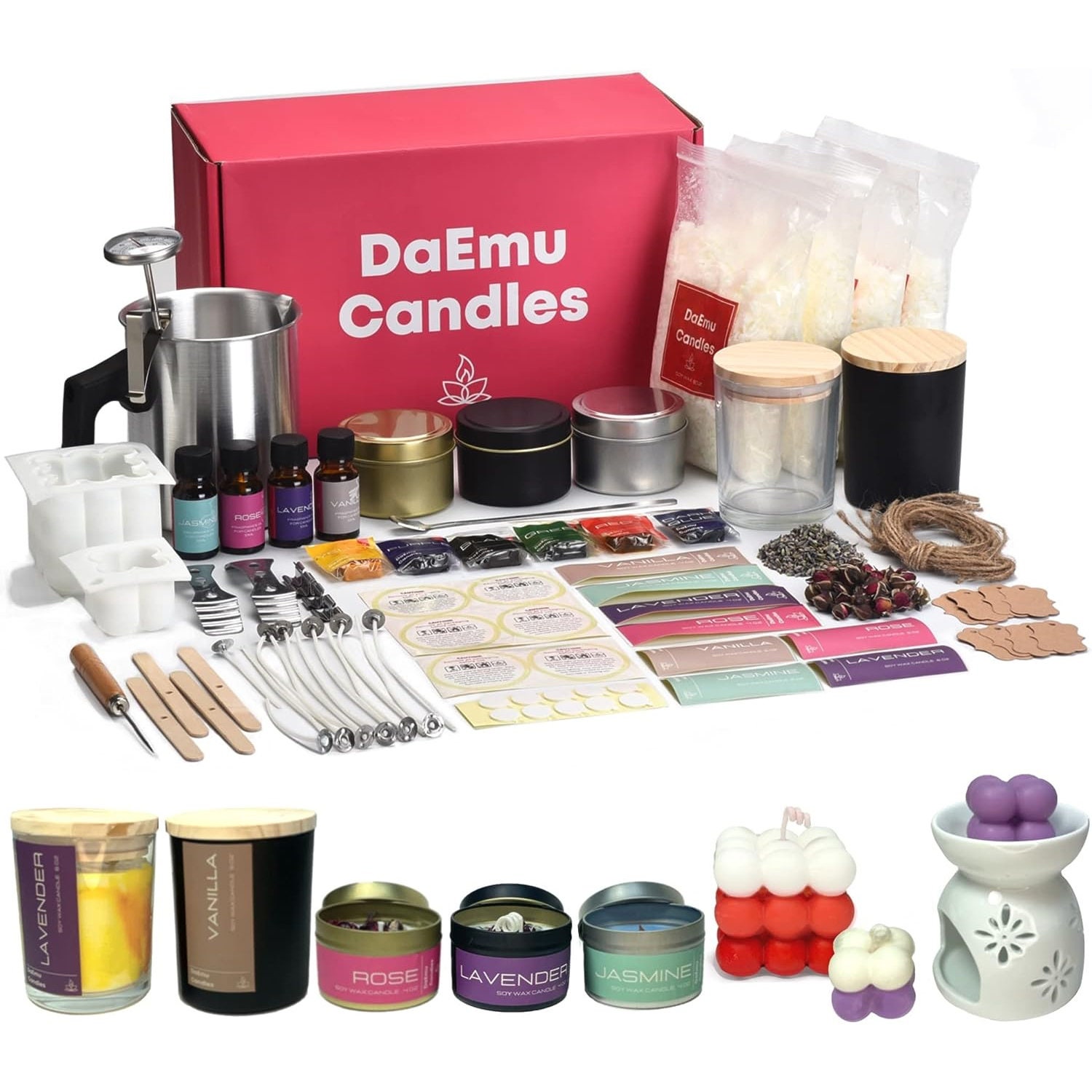 Ohcans Candle Making Kit with Electronic Hot Plate, Candle Making Kit for  Adults, DIY Starter Candle Making Supplies, with 900ml Candle Make Pouring