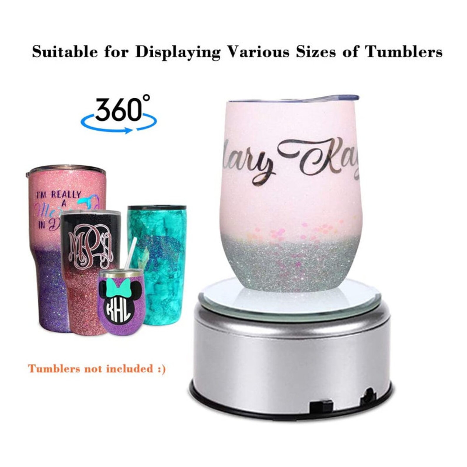 Display Turner for Epoxy Glitter Tumblers 360 Degree Rotating Etsy