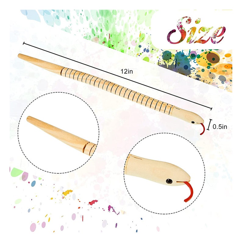 12 Inch Wooden Snakes Unfinished Wooden Wiggly Snakes Jointed Etsy