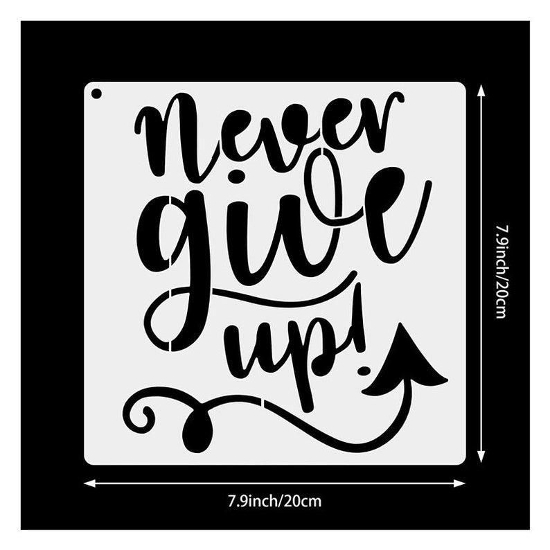 2.5 Inch Inspirational Word Stencils, 20 PCS Motivational