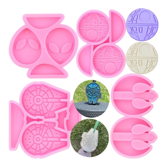 LET'S RESIN Straw Topper Resin Molds 2PCS Silicone Molds for
