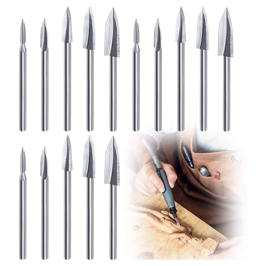 15 Pieces Wood Carving Engraving Drill Bit Woodworking Drill Etsy