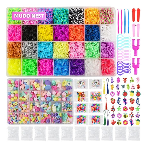 18000 Loom Bands Kit: DIY Rubber Bands Kits, 500 Clips, 40 Charms,loom  Bracelet Making Kits for Kids, DIY Rubber Band Bracelet Kit -  Finland