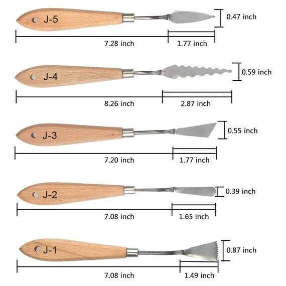 Painting/Palette Knives, Stainless Steel blades with Wooden handles – WoW  Art Supplies