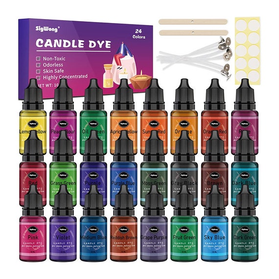 24 Colors Liquid Candle Making Dye for DIY Candle Making Supplies