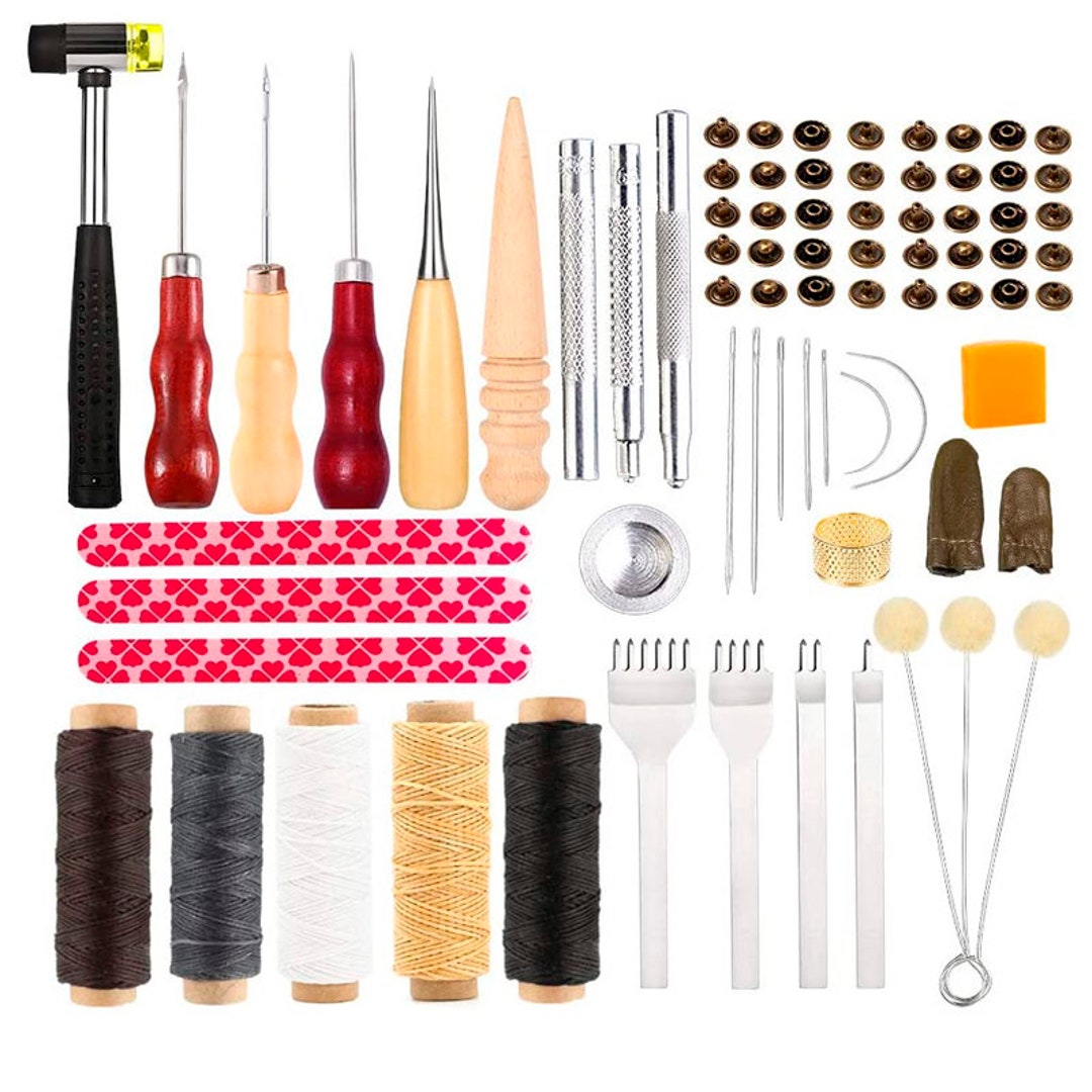 Kit Leather Working Tools Basic Leather Sewing Repair Kit Etsy