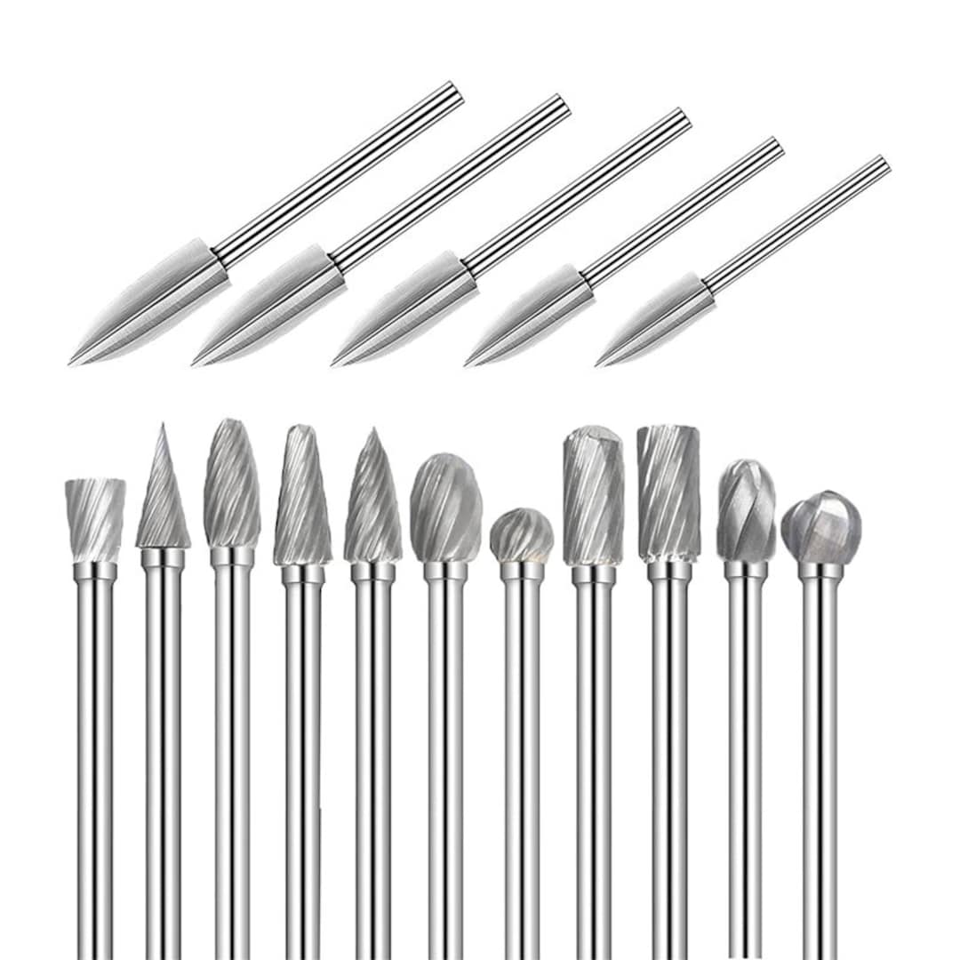 15 Pieces Wood Carving Kit and Engraving Drill Bit Set Rotary Etsy