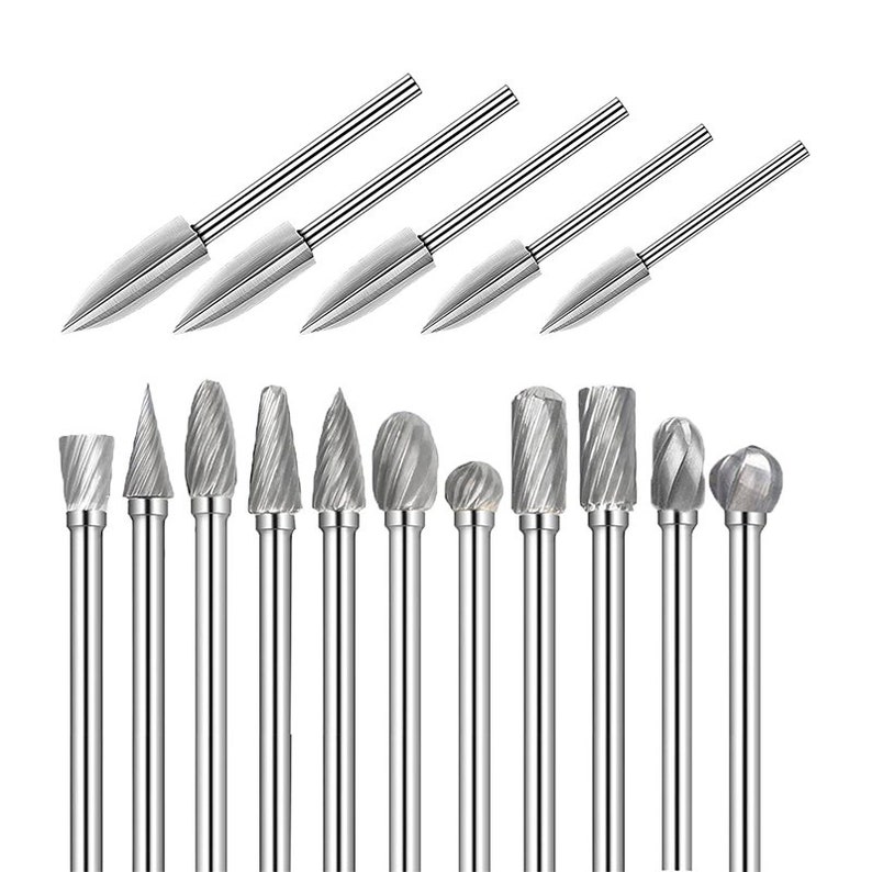 15 Pieces Wood Carving Kit and Engraving Drill Bit Set Rotary Etsy