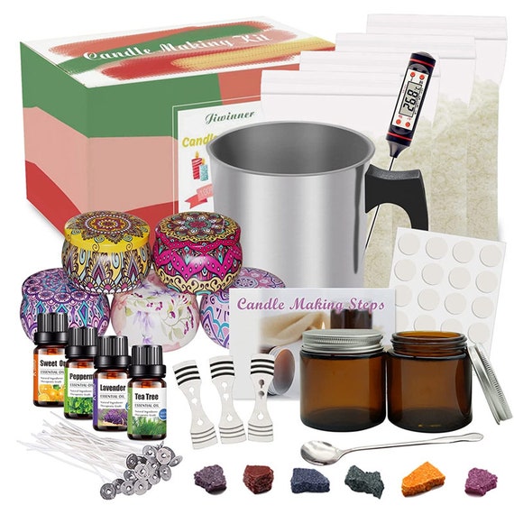 DIY Candle Making Kit Supplies, Complete Beginners Set With Soy