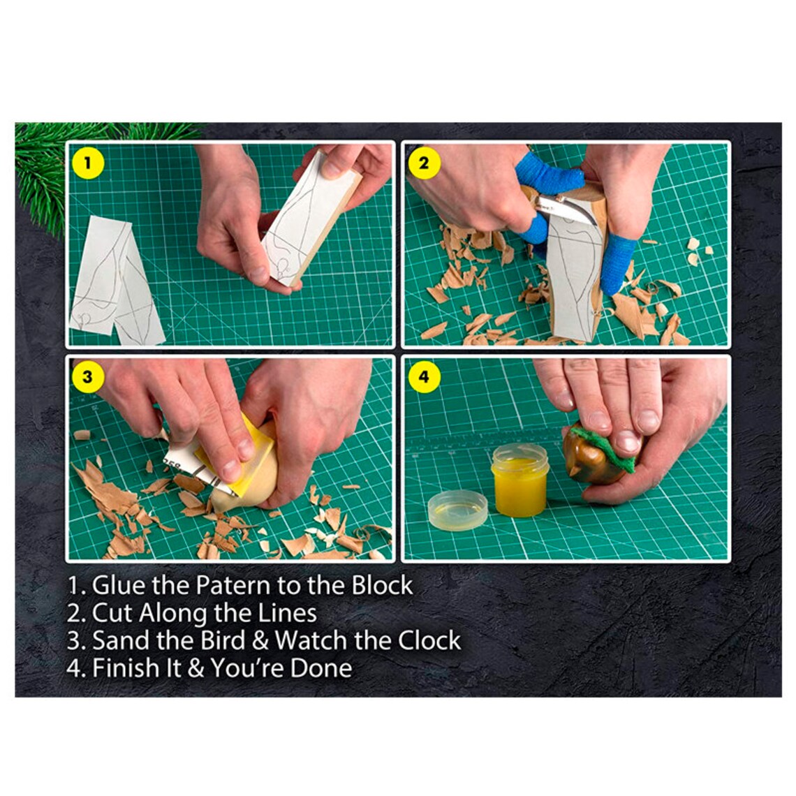 Wood Carving Kit Comfort Bird DIY Complete Starter Whittling Etsy