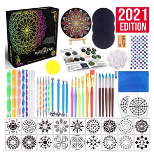 Insnug Mandala Dotting Tools Painting Kit - Rock Dot Paint Stencils Tool Set Art