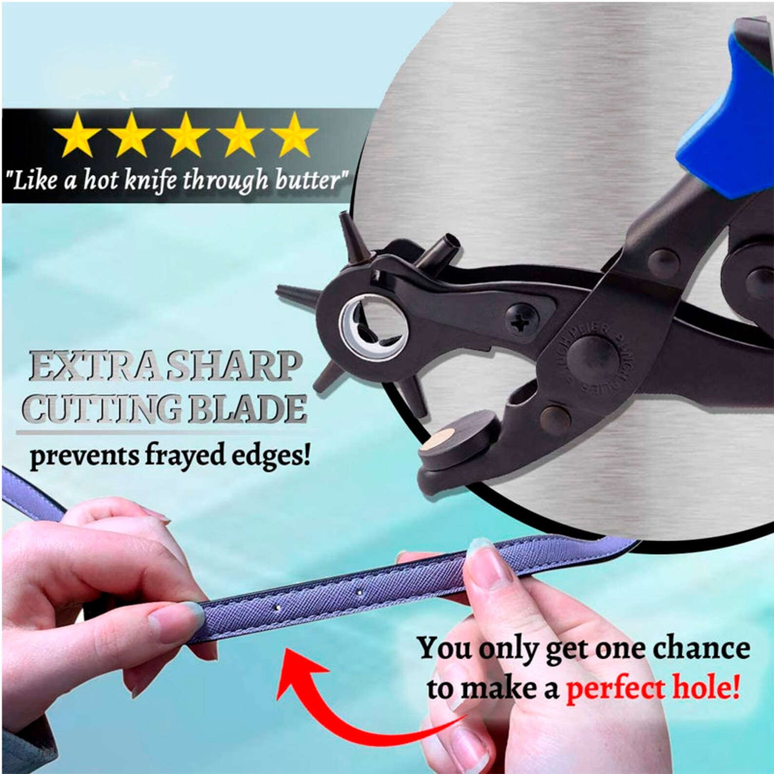 Leather Hole Punch belt Hole Puncher Easily Punches Perfect Etsy