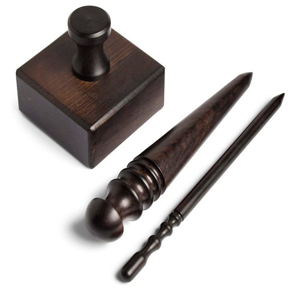 3-piece Leather Burnishing Tool Set Tapered Wood Slicker, Slim Edge Tool  and Burnishing Cube 