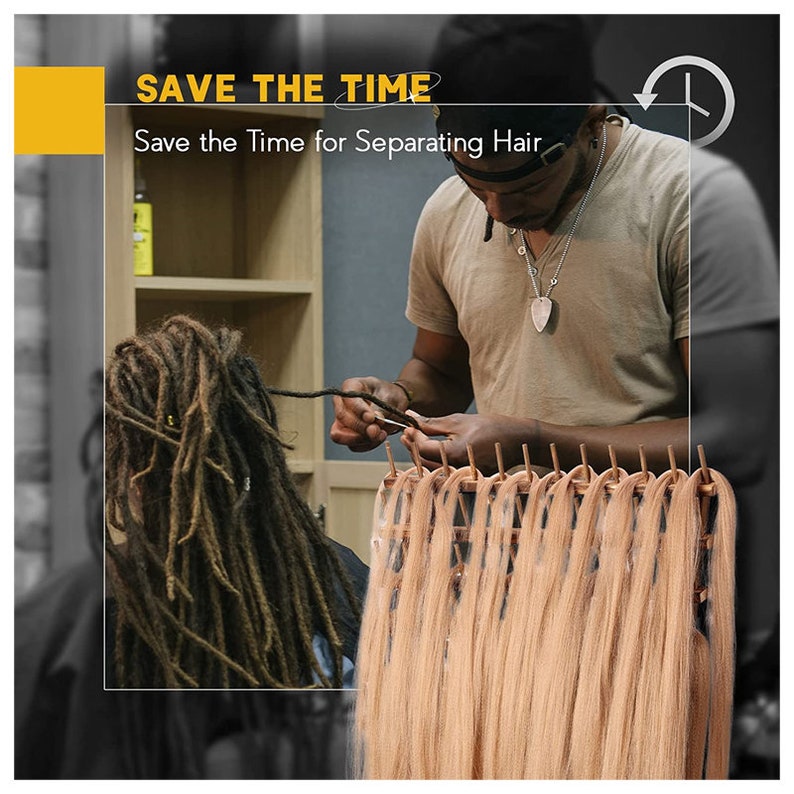 Braiding Hair Rack Foldable Wooden Braid Holder Rack Etsy