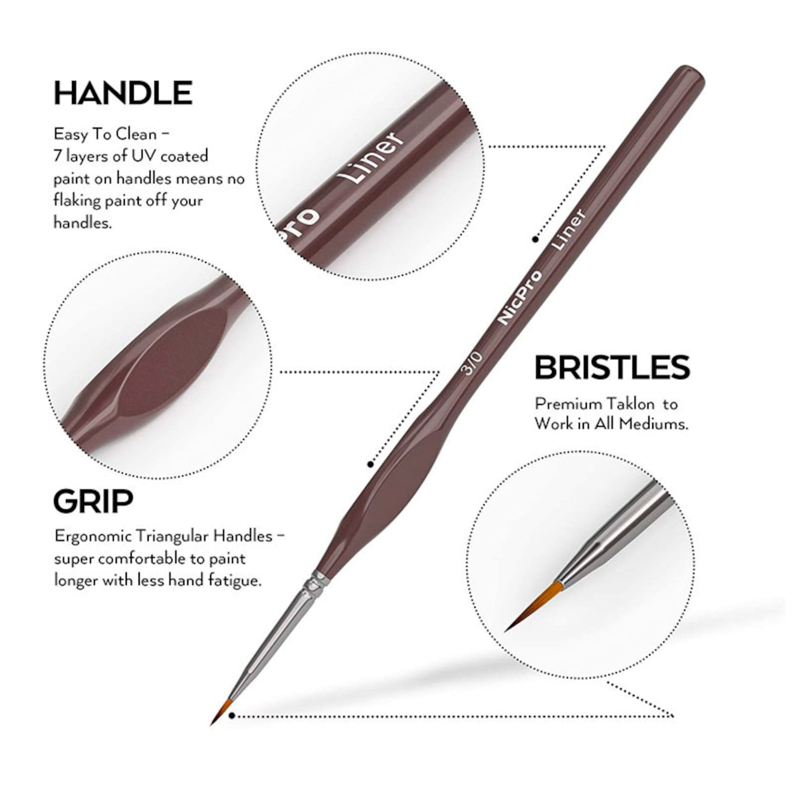 Nicpro Micro Detail Paint Brush Set15 Small Professional Etsy Hong Kong