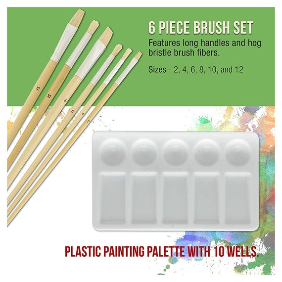 US Art Supply 21-Piece Acrylic Painting Set with Table Easel Canvas 12 Colors