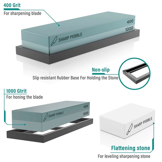 Sharp Pebble Premium Whetstone Knife Sharpening Stone 2 Side Grit