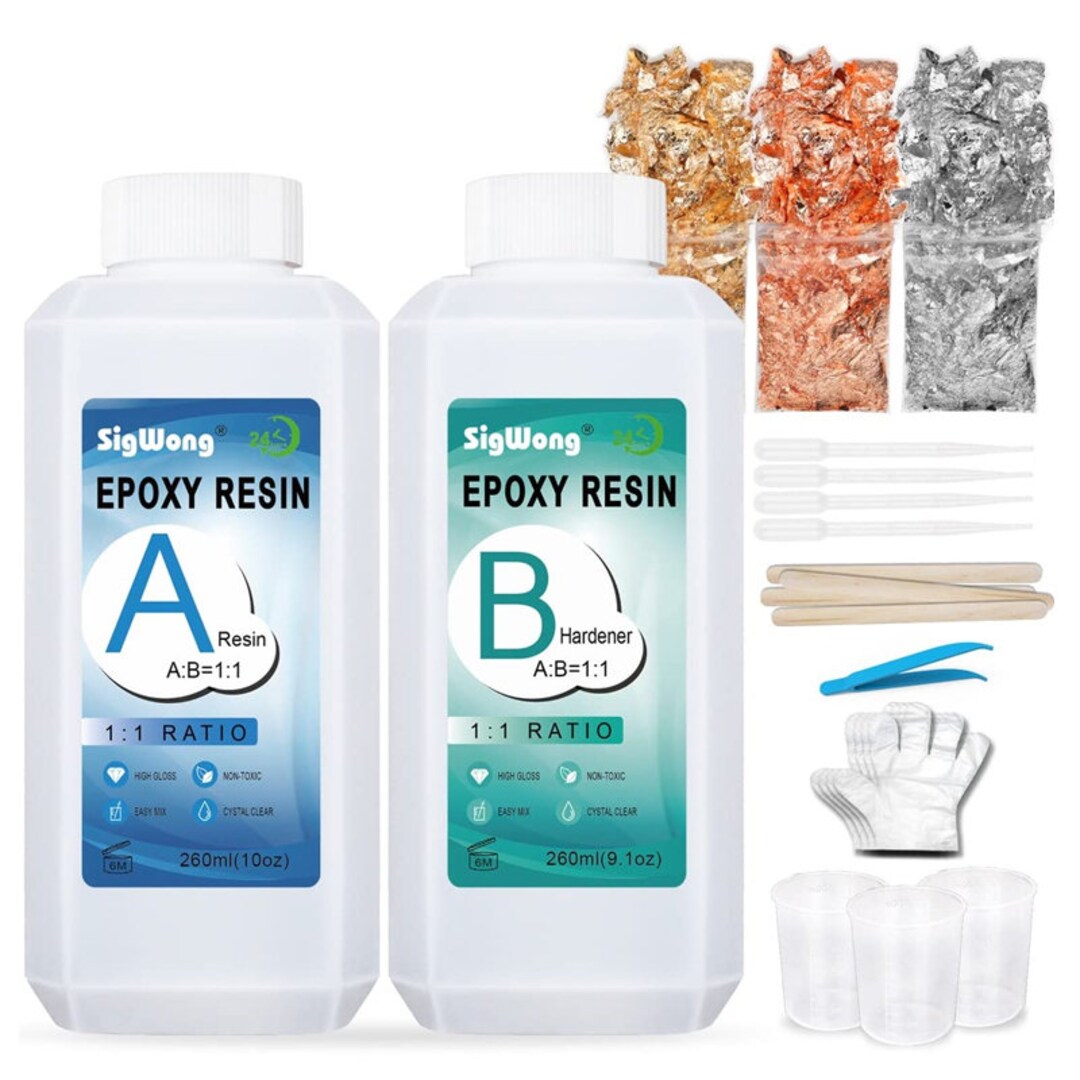 Epoxy Resin Clear Crystal Coating Kit 19.1oz 2 Part Casting Etsy