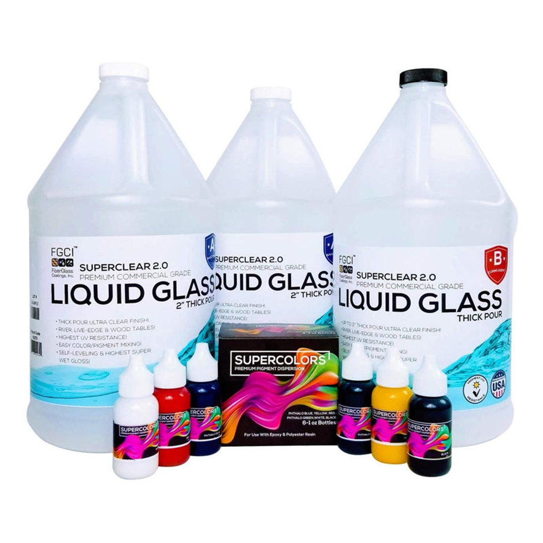 Deep Pour Epoxy Resin Kit Crystal Clear Liquid Glass Super Etsy